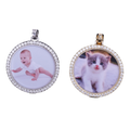 Round Tennis Classy Tennis Bail Custom Photo Picture Pendant Necklace