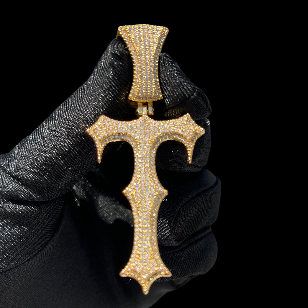 Trap Rapper Vampire Edition Iced Out Diamond Pendant Necklace