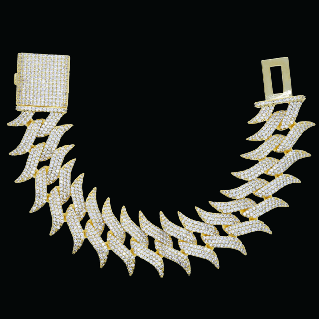 19MM Chunky Cuban Iced Out Diamond Bracelet