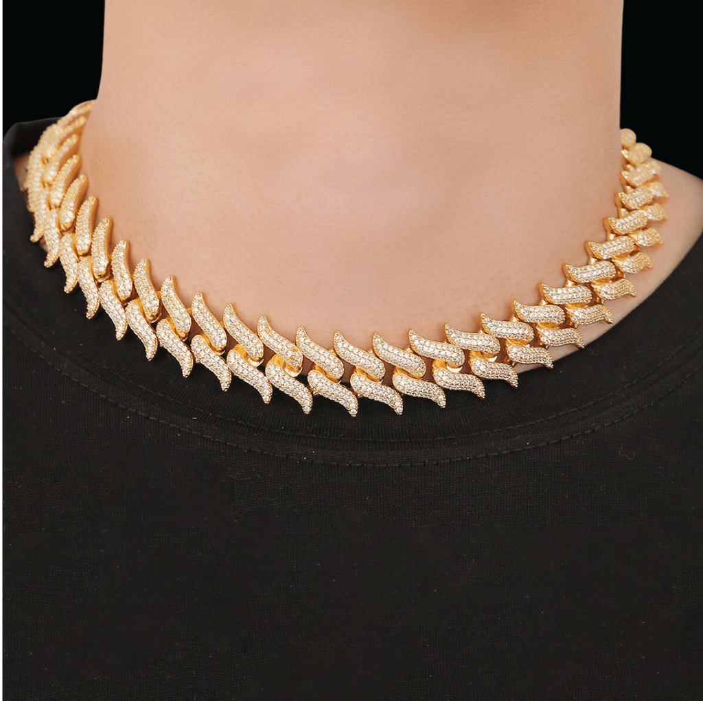 18MM Cuban Link Iced Out Diamond Necklace Chain