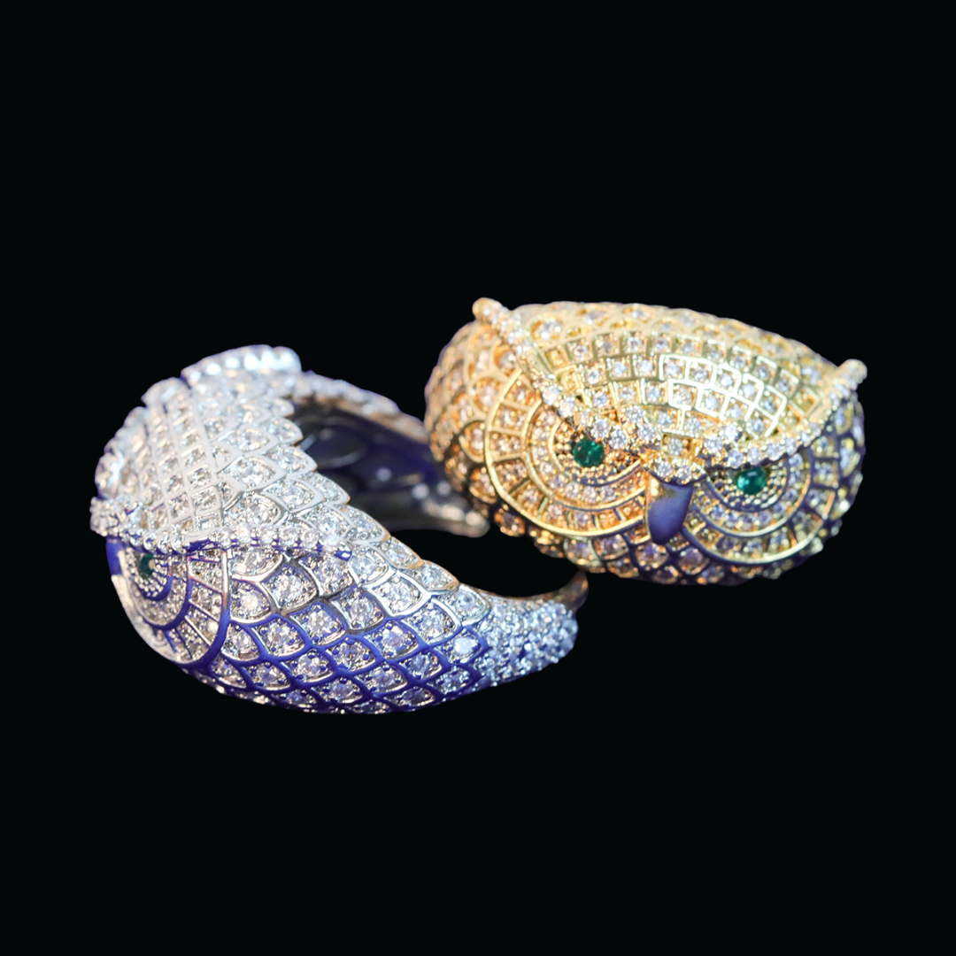 Owl Iced Out Diamond Ring