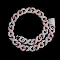 20MM Two Tone Infinity Iced Out Diamond Necklace Chain