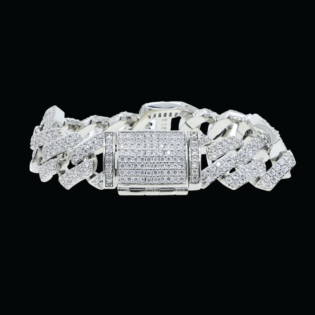 18MM Micro Paved Baguette Iced Out Diamond Bracelet