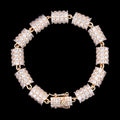 10MM Cylindrical Iced Out Diamond Bracelet