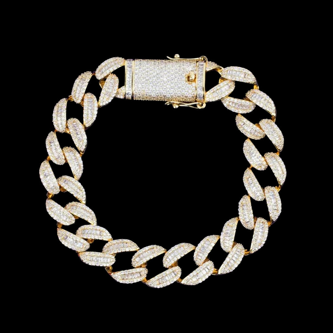 14MM Classy Prong Setting Iced Out Diamond Bracelet