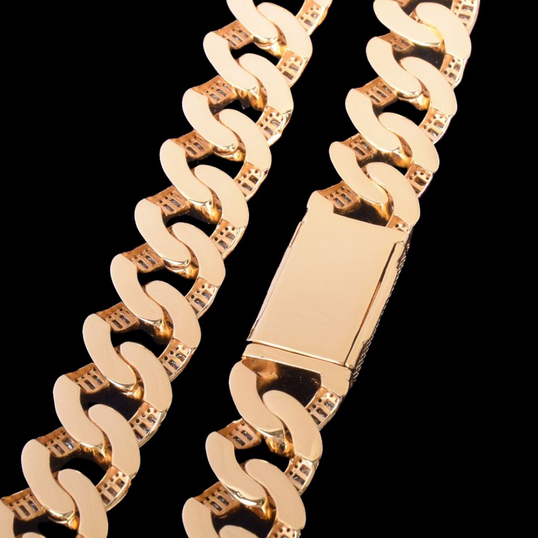 14MM Overflow VVS Iced Out Diamond Necklace Chain