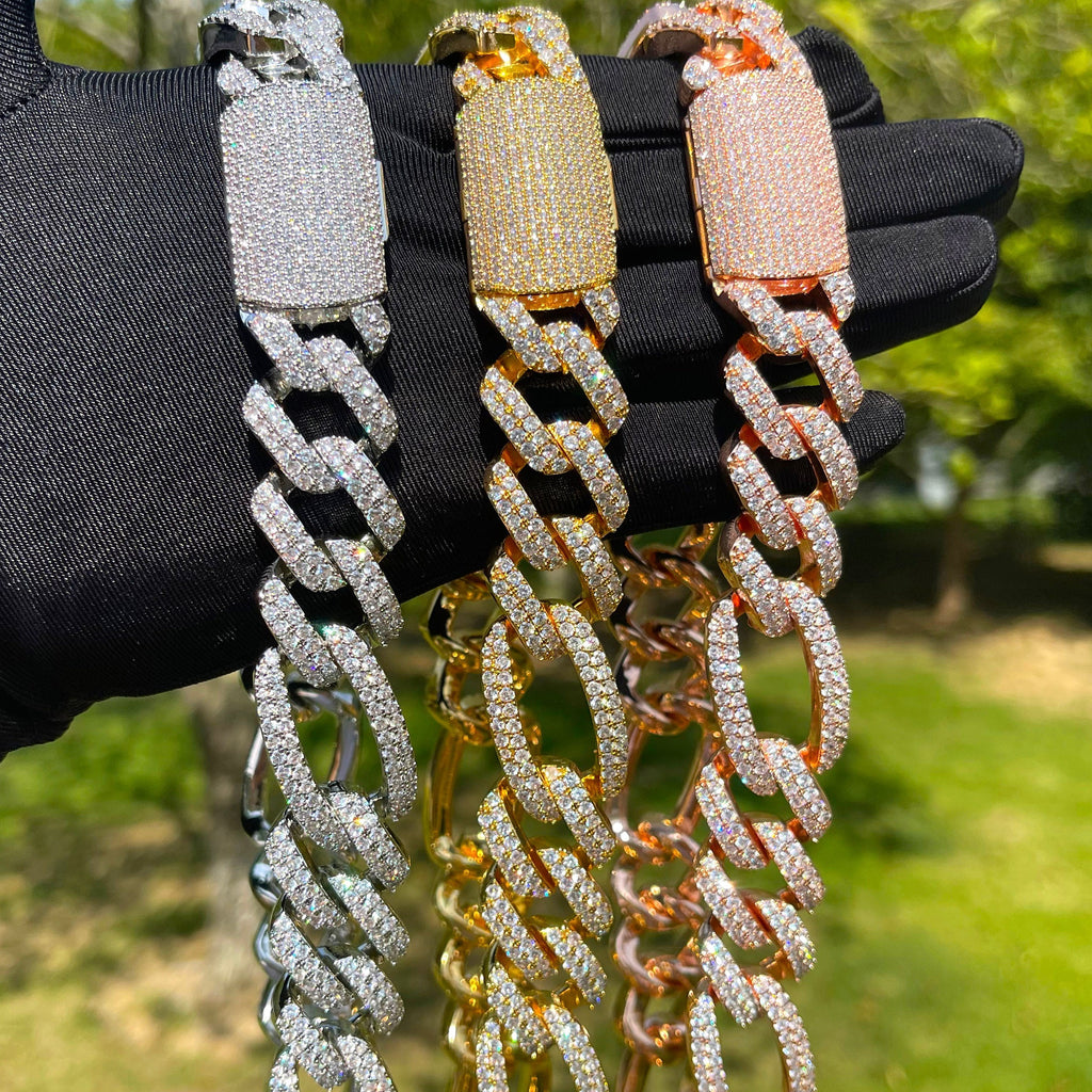 15MM Elite Fusion Iced Out Diamond Necklace Chain