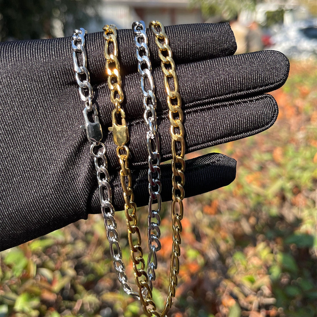 5MM Stainless Steel Figaro Class Chain Necklace