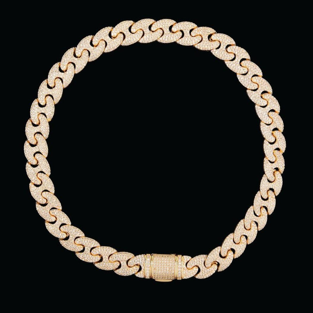 14MM Miami Cuban Iced Out Diamond Necklace Chain