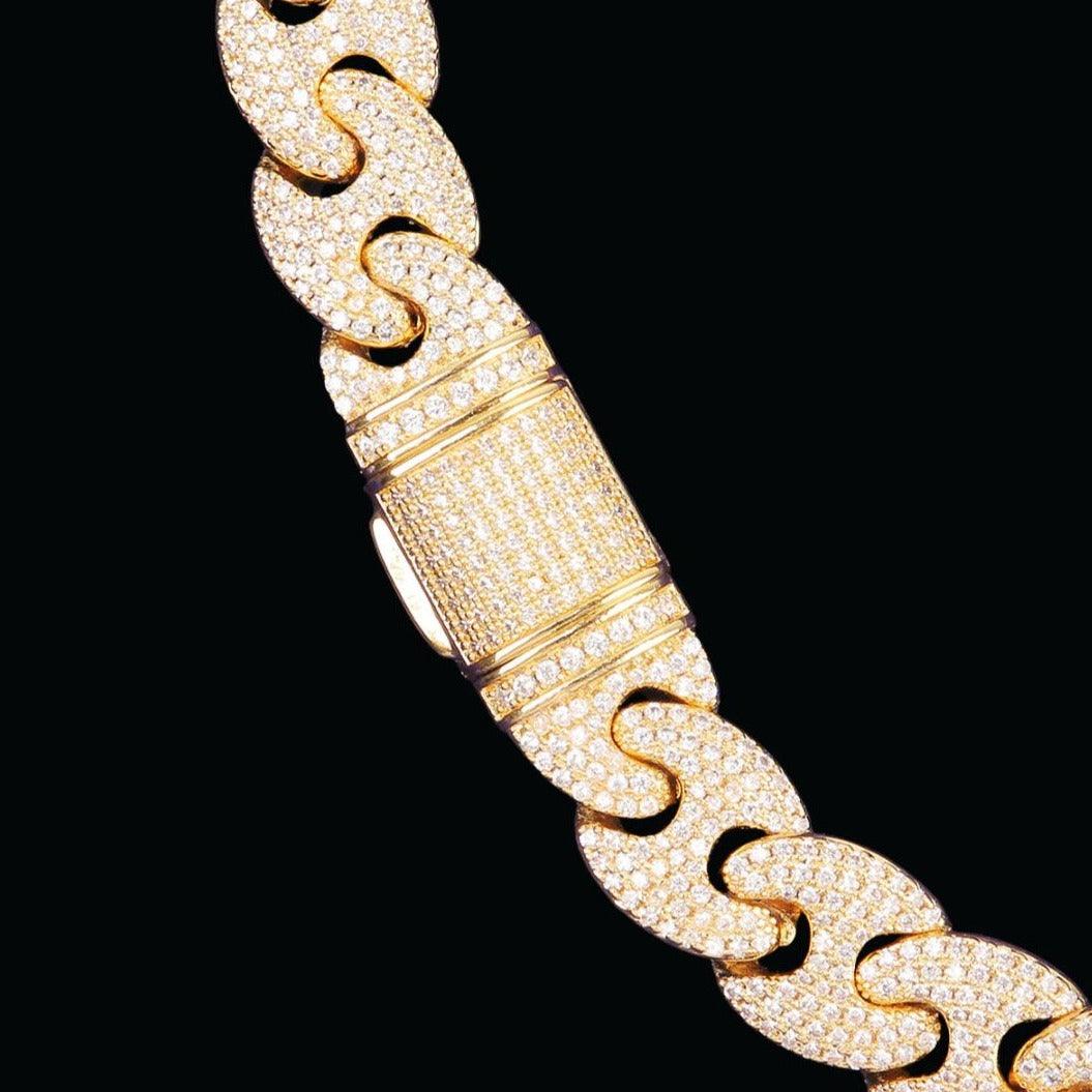 14MM Miami Cuban Iced Out Diamond Necklace Chain